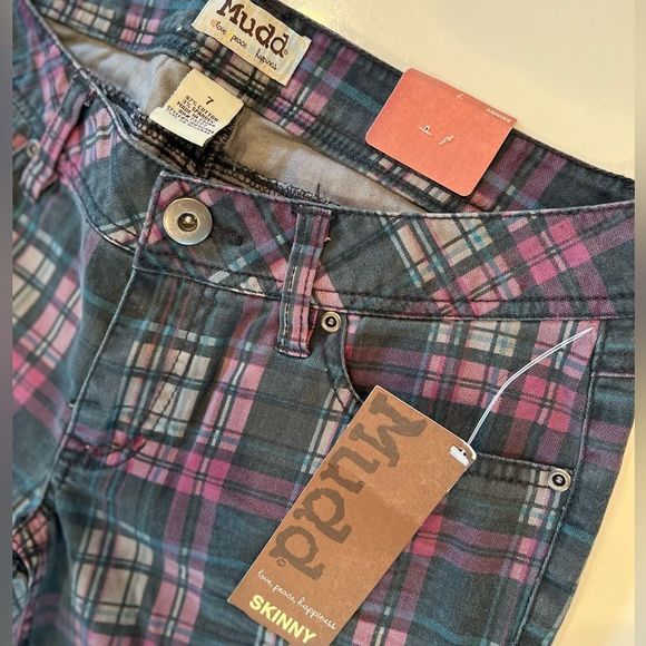 Mudd plaid skinny jeans size 7 - Picture 6 of 6
